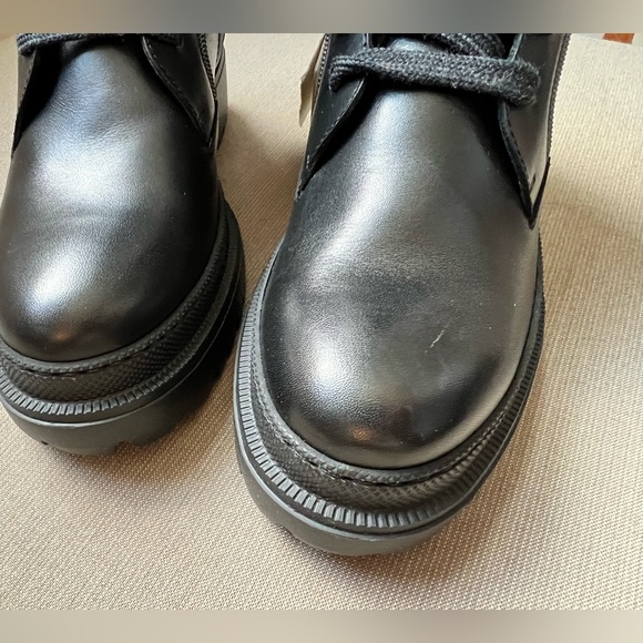 Brunello Cucinelli Black Leather Combat Boots with monili size 37.5 - Picture 8 of 10